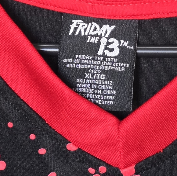 Friday The 13th Jason Voorhees Horror Black Hockey #13 Jersey Men’s Size XL - Picture 11 of 13